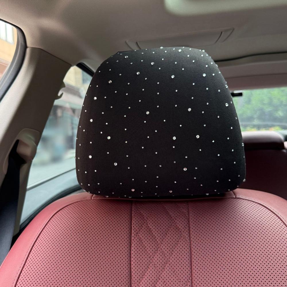 Easy Installation Bling Car Seat Headrest Cover Decoration Universal Fit Car Seat Headrest Cushion Anti-Scratch Shiny
