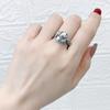 Adjustable Open Ring Men Women Vintage Lucky Cat Coin Design Copper Plated Retro Finger New Gift