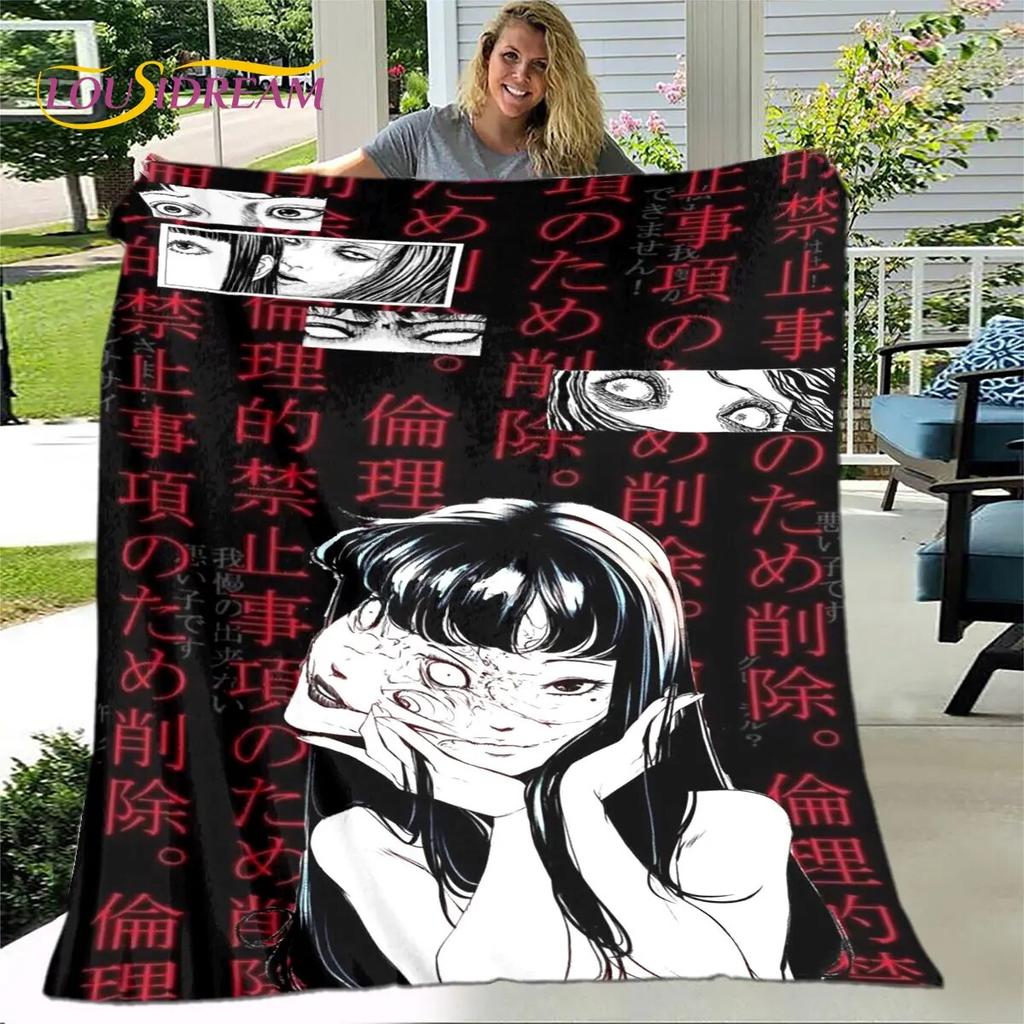 Junji Ito Tomie Kawakami Ghost Soft Plush Blanket,Flannel Blanket Throw Blanket for Living Room Bedroom Bed Sofa Picnic Cover