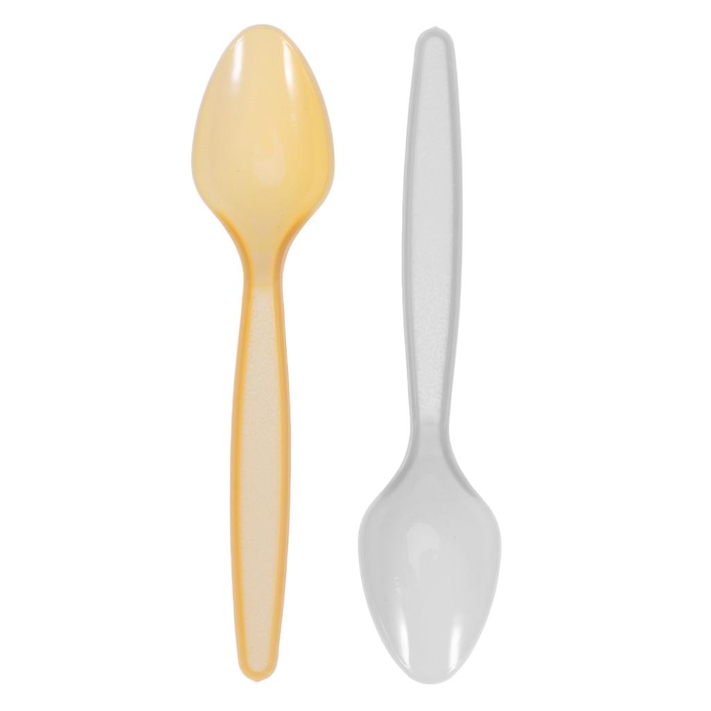 60Pcs Food Grade Plastic Spoons Disposable Cutlery Durable Elegant Design for Fast Food Takeout School Hospital Cafeterias