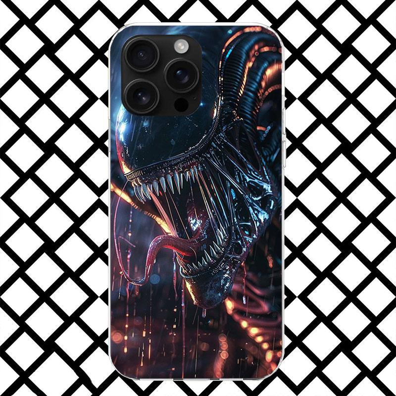 Cool A-Alien X-Xenomorph Phone Case for iPhone 17 Air 16 16E 15 14 Plus 13 Mini 12 11 Pro Max 7 8 + SE 2020 Soft Cover Fundas 17