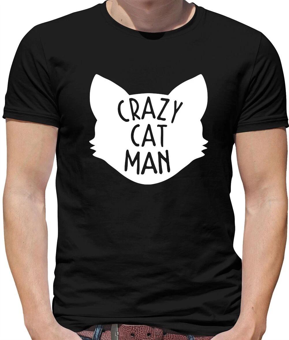 Crazy Cat Man - Mens T-Shirt - Cats Lover Funny Men Pet Kitten Kittens XL