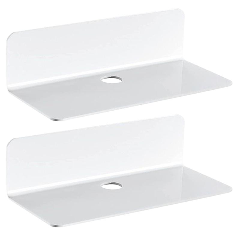 

Muti-Functional Acrylic Floating Shelves No Drill Small Wall Shelf for Bathroom 1 белый
