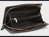 MVA Men's Long Retro Genuine Leather Wallet - Large Capacity Card Holder with Multiple Slots, First Layer Cowhide Clutch Bag.