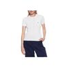 Polo Solid Logo Crew Neck Short Sleeve Knit Top Women Tops White 211895379-005