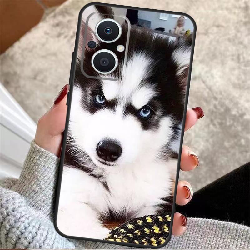 Animal Husky Puppy For OPPO Reno 14 12 11 10 13 Pro 8T 11F 12F 13F 14F 7 8 Lite OPPO Find X9 X8 X6 X5 Pro Case