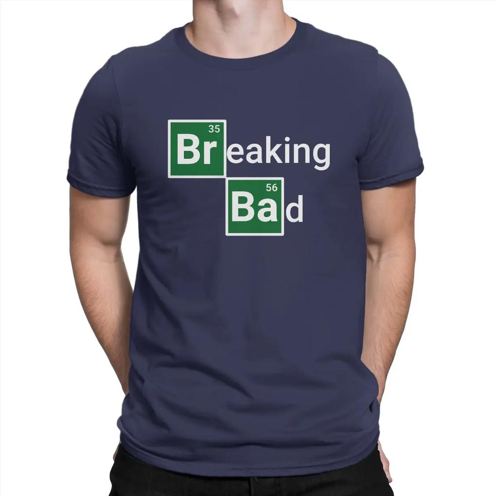 Men's T-Shirts Sign Vintage 100% Cotton Tees Short Sleeve B-Breaking Bad T Shirt Crewneck Clothes Summer