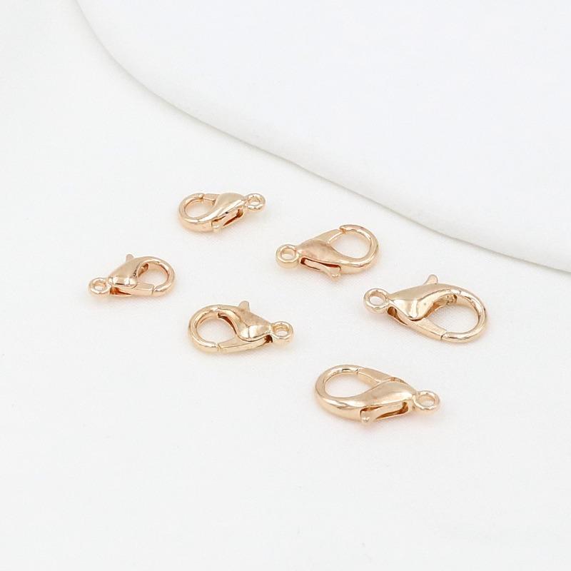Color retention K gold-wrapped lobster buckle jewelry K gold bracelet necklace buckle end spring buckle DIY jewelry accessories B