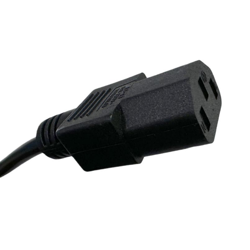 ETL Certified US 3-Prong Power Cord NEMA 5-15P to C13, 1.5m Black