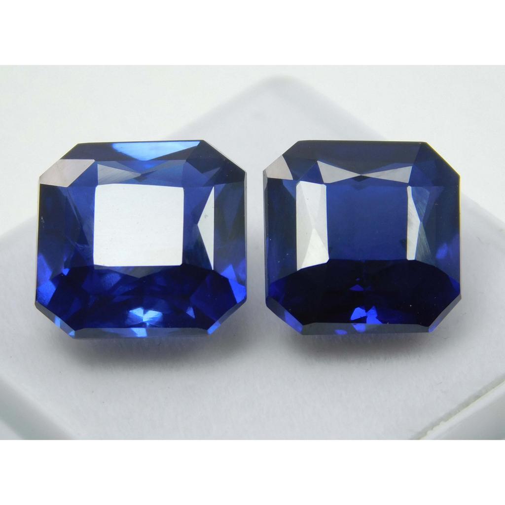 Natural Blue Sapphire Loose Gemstone 19 Ct Square September Birthstone for Gem Collections