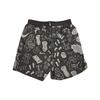 Nike All-Over Print Casual Athletic Straight-Leg Running Shorts Men Bottoms Black AT7808-010