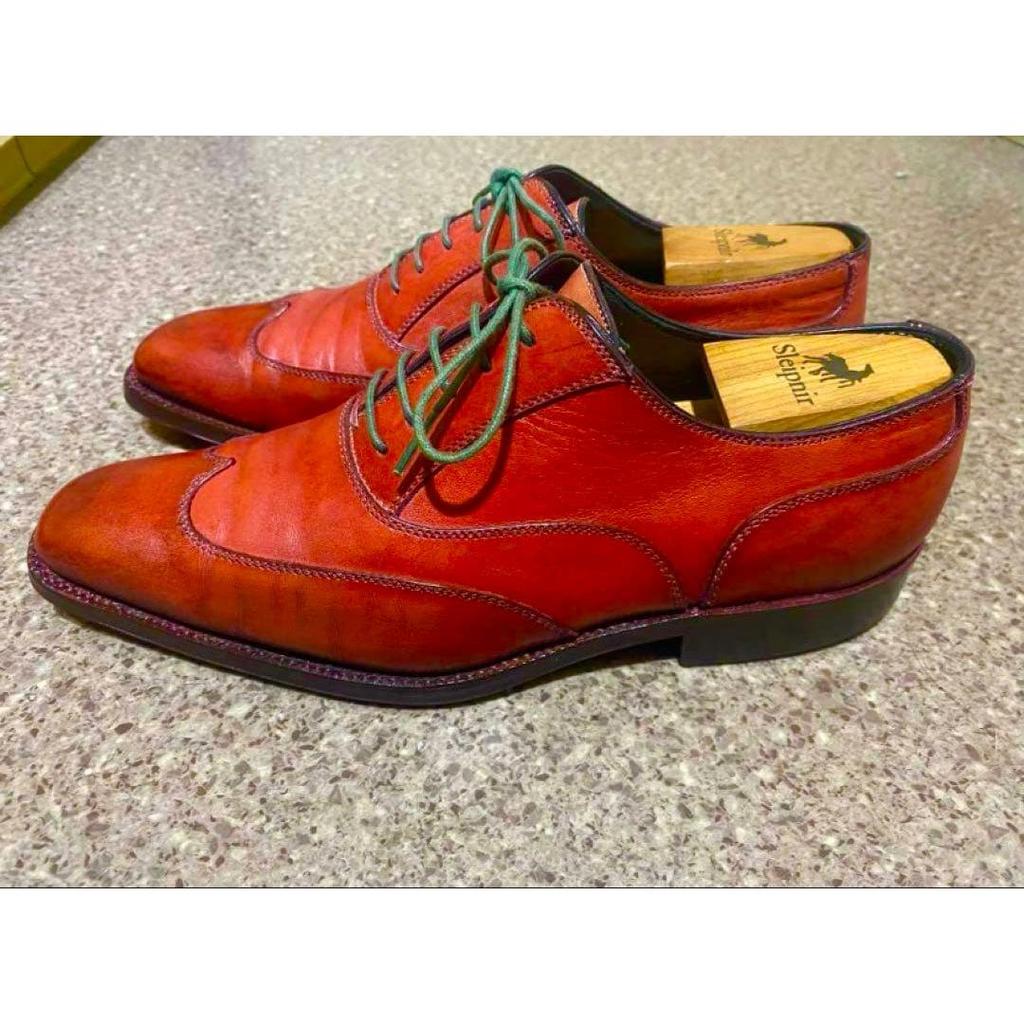 Used Stallmanterassi M1025 Dress Shoes Red-Brown