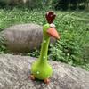 Whimsical Polka Dot Rooster Statue Resin Animals Collectible Figurines Indoor Outdoor Garden Decor Gift Expressing Joy