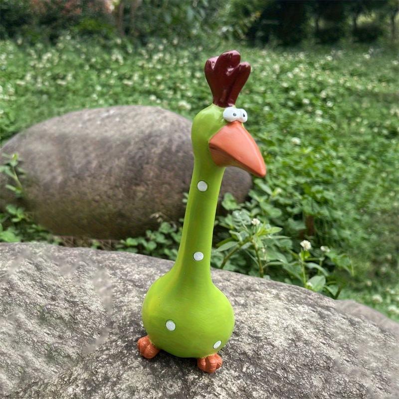 Whimsical Polka Dot Rooster Statue Resin Animals Collectible Figurines Indoor Outdoor Garden Decor Gift Expressing Joy