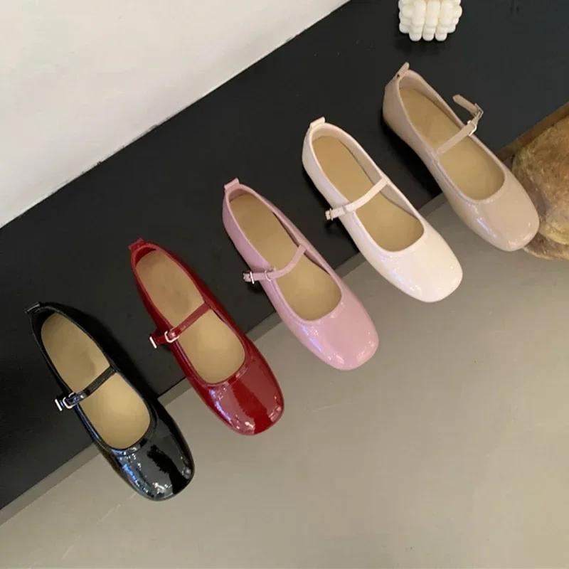Fashion 2025Spring Summer Mary Jane Shoes Women Soft Sole Casual Outdoor Dress Ballet Shoe Round Toe Shallow Flats Zapatos De Mujer