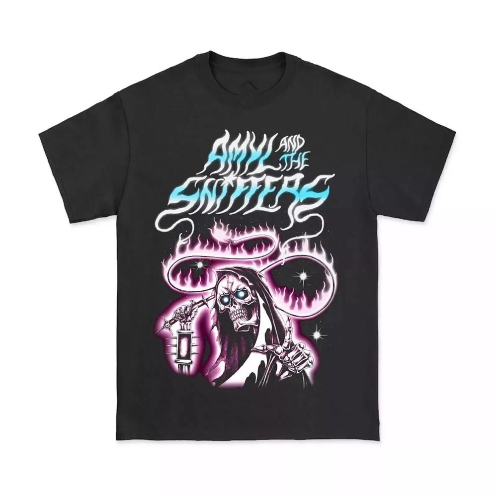 

Amyl and The Sniffers Reaper T-shirt Black Unisex All Sizes S-5XL Unisex T-Shirt S