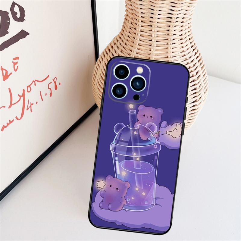 Purple Aesthetic Phone Case For iPhone 16 Pro Max 15 14 13 11 12 17 Pro Max Mini 15 16 Plus 16e 17 Air Cover