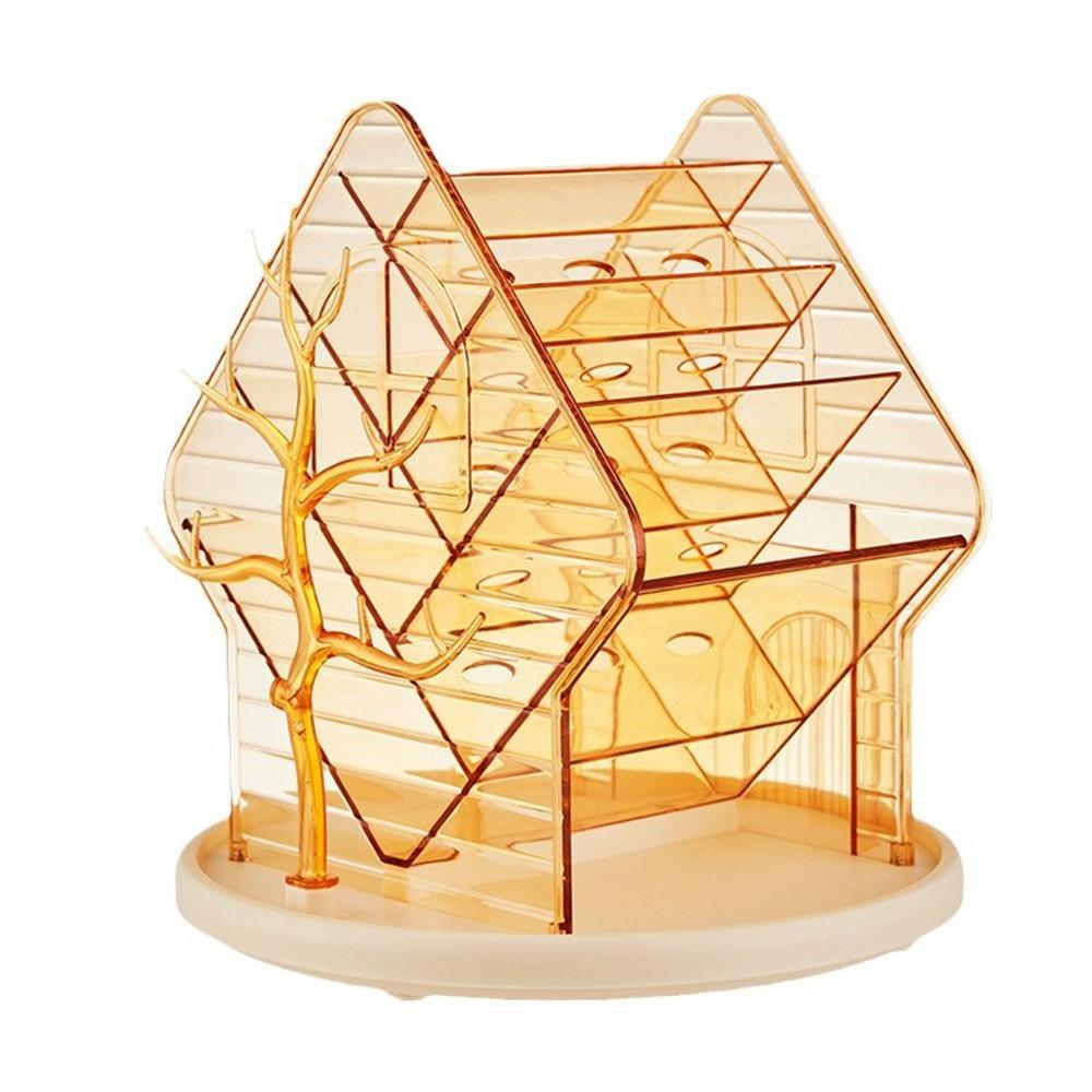 Вращающийся на 360° Органайзер для косметики Многофункциональная Настольная полка для хранения макияжа Большая вместимость Домашний Органайзер для рабочего стола