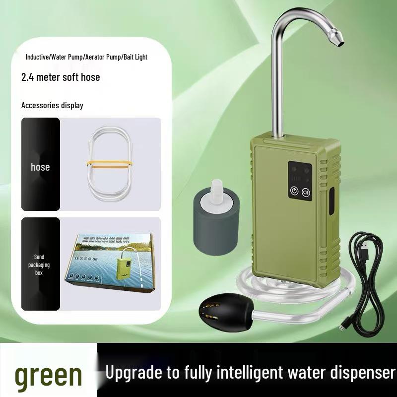 

Портативный умный индукционный диспенсер для воды для рыбалки с аэрационным насосом для использования на открытом воздухе и мытья рук
