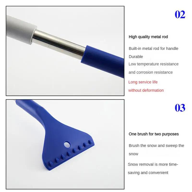 New Ergonomic 2-in-1 Ice Scraper Auto Snow Brush Car Snow Removal Brush Car Foam Grip Snow Removal Tool Vehicle Accessories