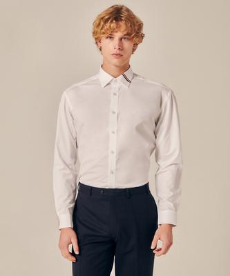 S.T. DUPONT CLASSICS Collar Cuffs Tricolor 952 Comfortable Shirt White Se4Fm22Ls952Swh