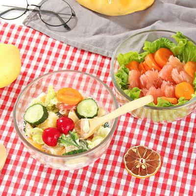 Verdickte Glasschüssel Rührschüssel Großes Fassungsvermögen Salatschüssel für Salat Suppe Nudeln Hitzebeständig & Mikrowellengeeignet Küchengeschirr für Familie