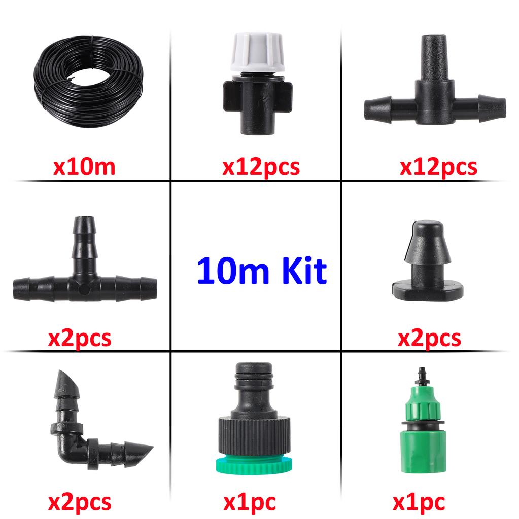 Kit di irrigazione a nebulizzazione regolabile Sistema di spruzzatura automatica per irrigazione a nebulizzazione Nebulizzatore per prato da giardino in serra per fiori e verdure