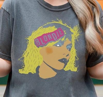 Blondie T-Shirt New Wave Pop Rock Band On Vintage Black Comfort Colors 1717 Tee