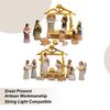 Christmas Manger Nativity Set Resin Christmas Manger Scene Nativity Statue Holiday Party Supplies For Mantel Desk Room Bedroom