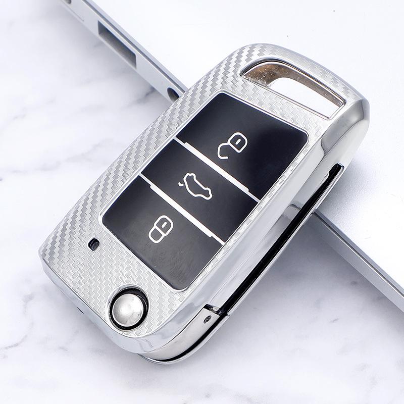 Volkswagen 2017 Passat Schlüsselhülle - Kohlefaser-Muster