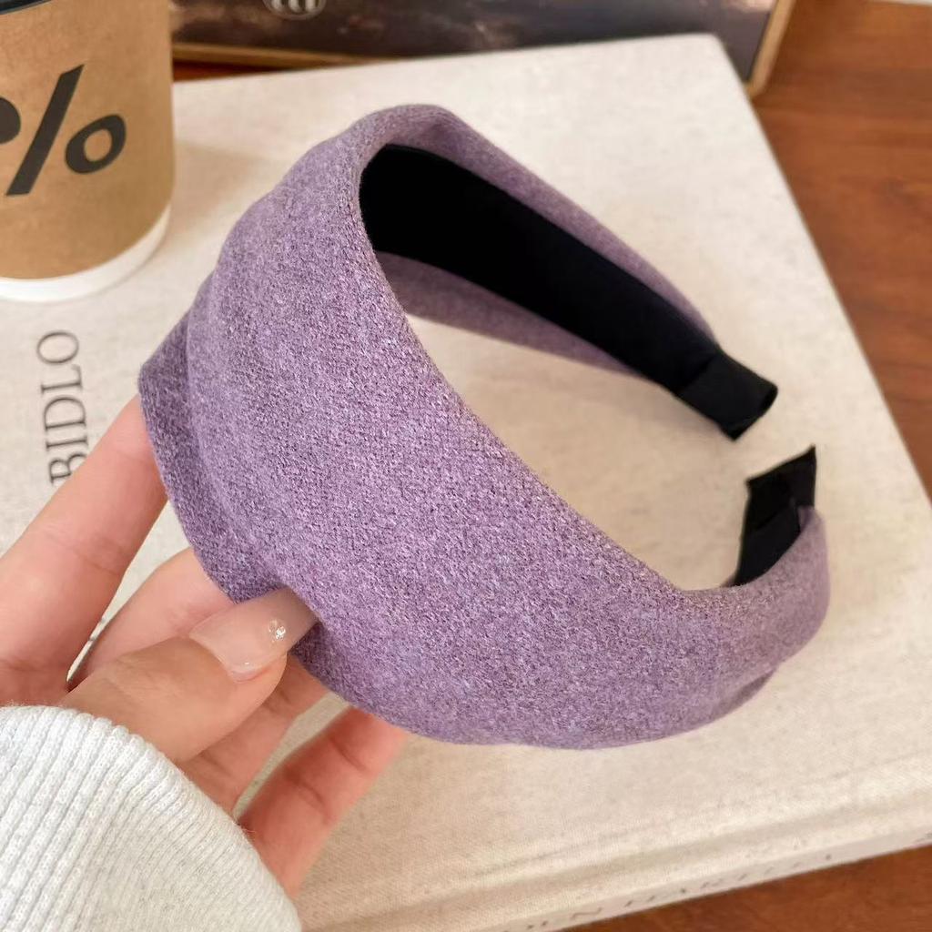 Vintage Solid Soft Cotton Hairband For Women Girls Sweet Hair Ornament Hoop Fashion Hair Accessories