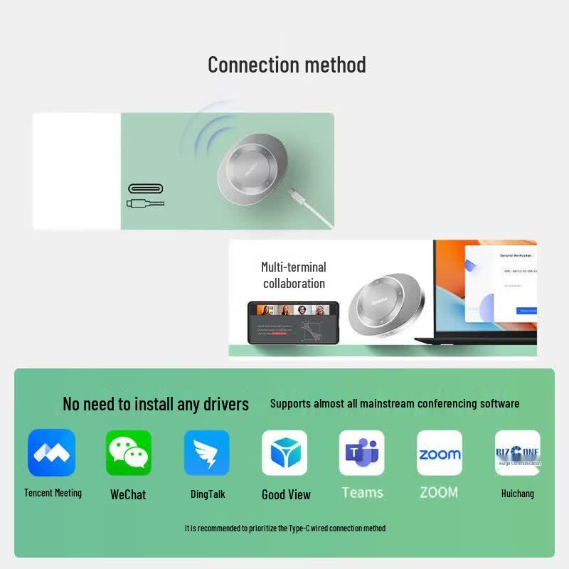Lenovo Thinkplus Pocket Plus Conference Microphone Speaker (CN Version)