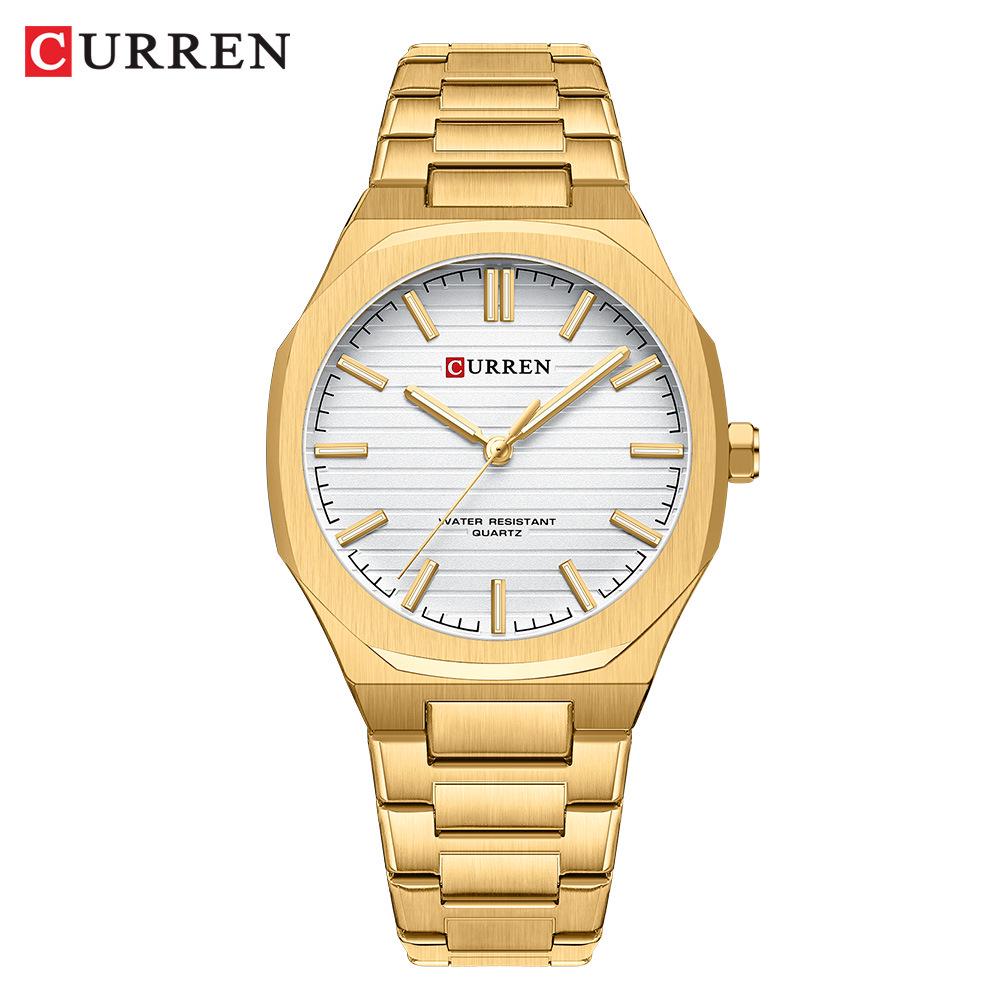 CURREN 8456 Men's Business Quartz Waterproof Steel Wristwatch
