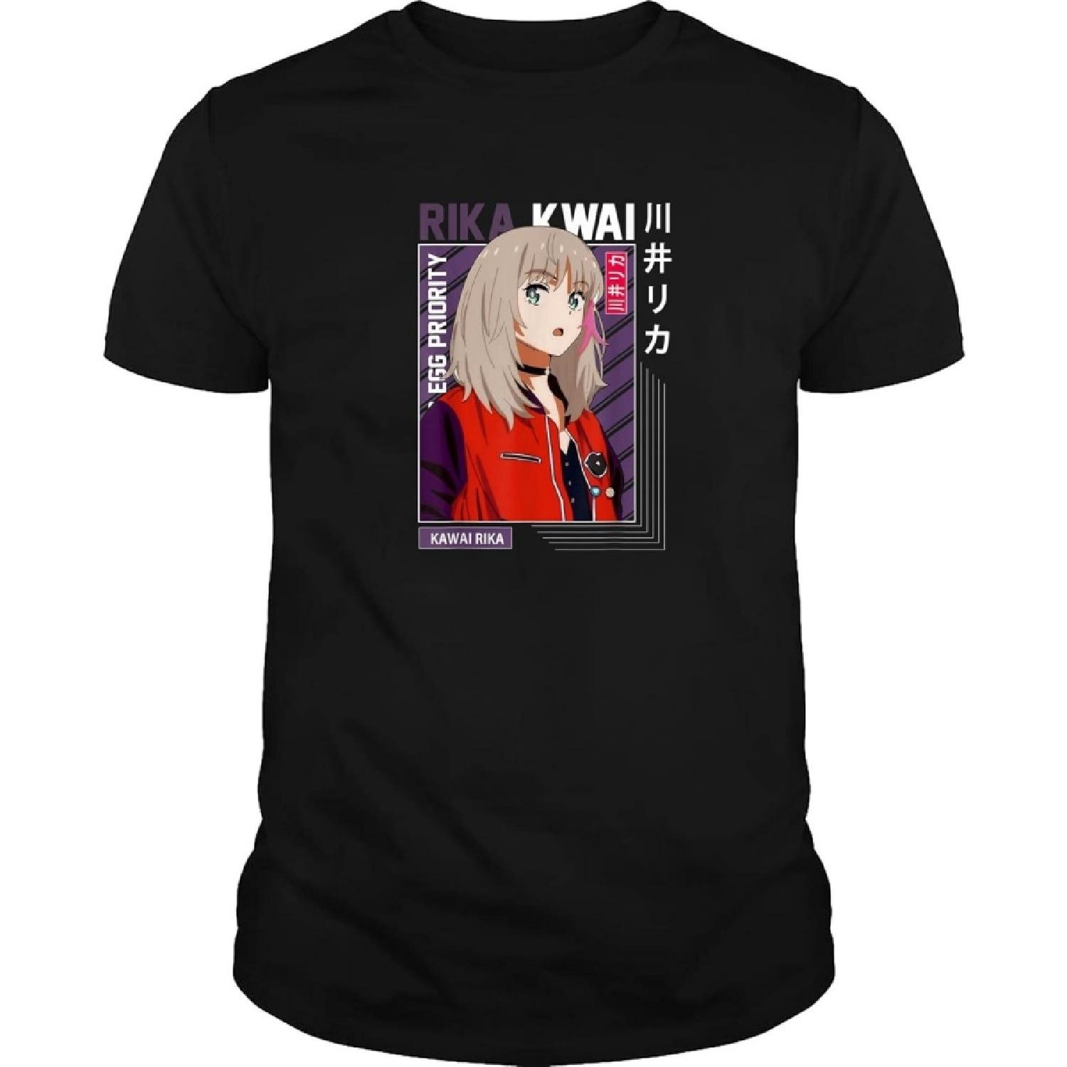 

I Love Wonder Egg Anime Manga Rika Art Kawai Characters Fans T-Shirt Black XXXXXL різнокольоровий