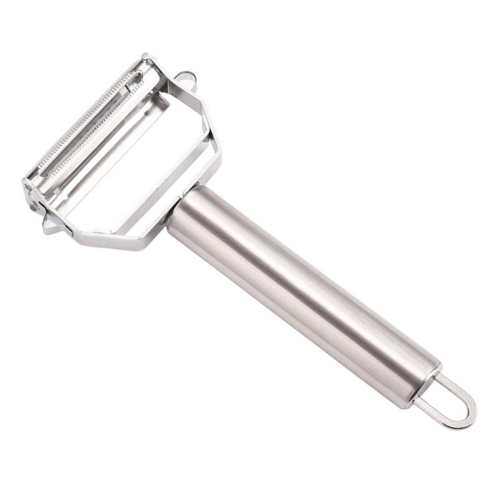

2-in-1 Stainless Steel Peeler, Multi-Function Vegetable & Fruit Peeler with Julienne Cutter, Kitchen Tool 18*6.8*13cm