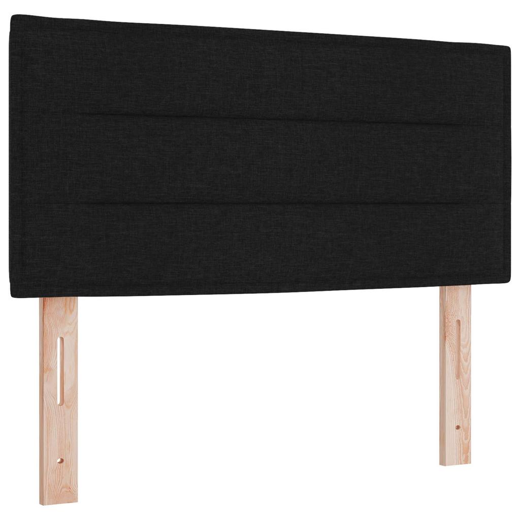 Box Spring Bed with Mattress Black 80 X 200 Cm Fabric