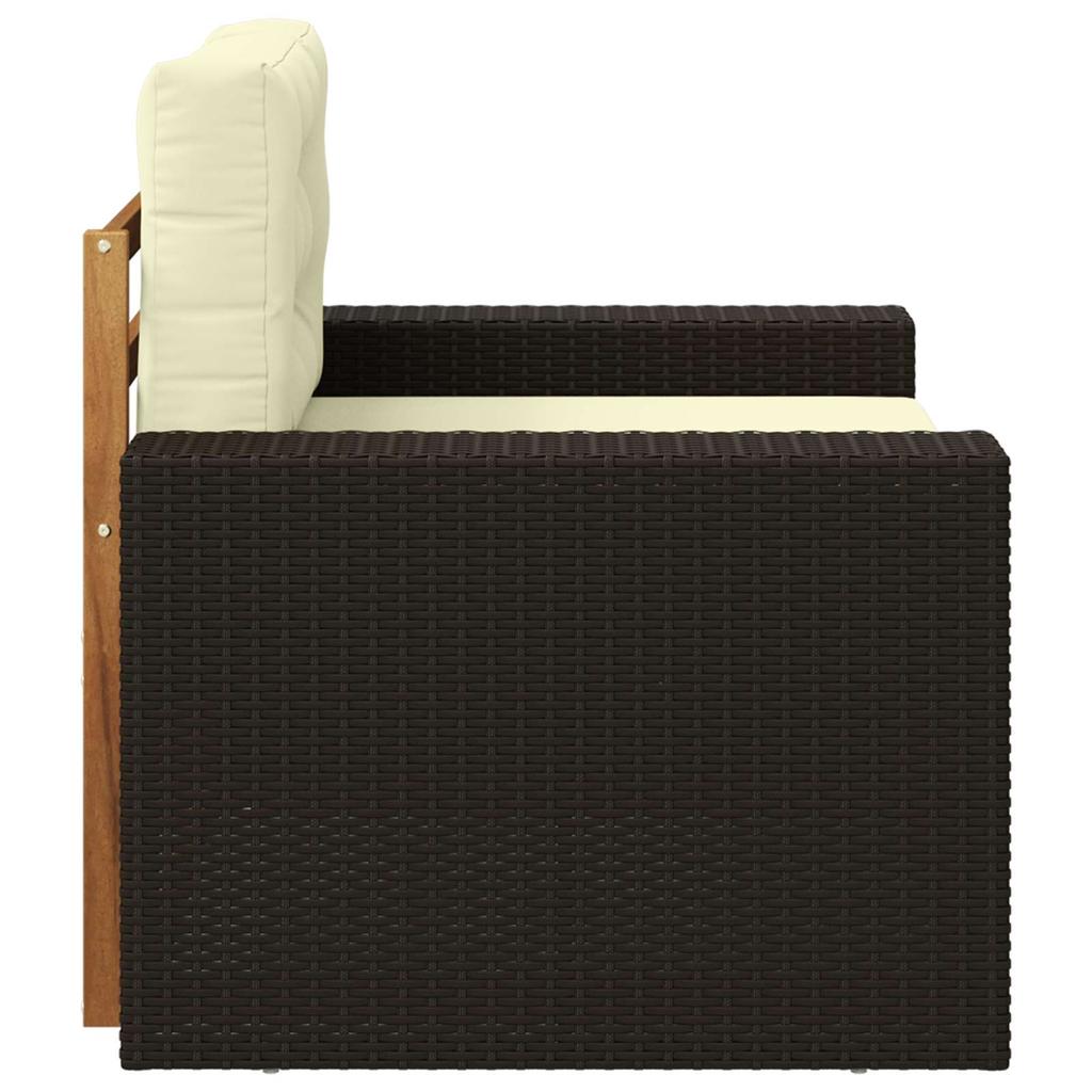 Outdoor Mid Size Sofa Solid Acacia Wood Natural