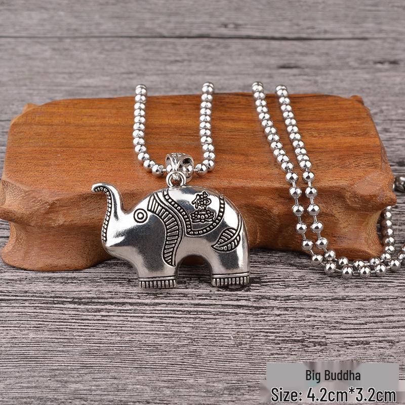 Retro Tibetan Silver Abacus Necklace for Women - Long, Versatile Sweater Chain Pendant, Ethnic Style Charm, Perfect for Autumn/Winter Attire.