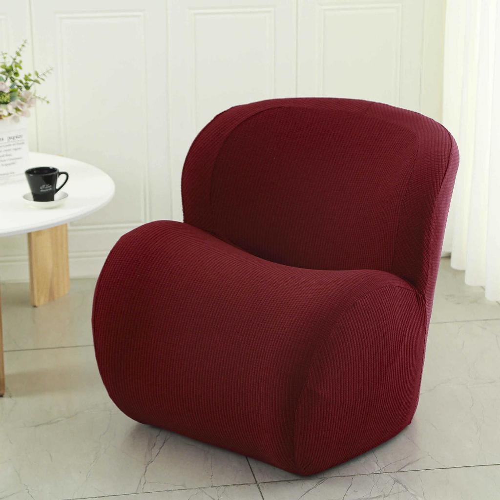 Elastisches Einzelsofa-Set All-Inclusive Internetcafé Universal Stuhlbezug Halbkreisförmiger Spind Kleiner Sofaüberwurf