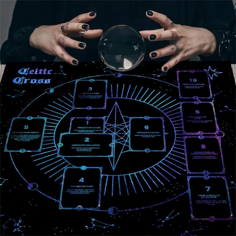 Divinations Tablecloth Reading Card Astrologys Tarots Cards Tablecloth Altars Cloth Divinations Board Game Accessories