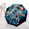 Soccer Legends Automatic Opening and Closing Umbrella, Compact Travel Umbrella, Lightweight and Portable, Suitable for Beach Commuting Busin