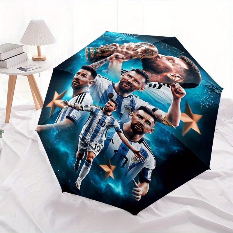 Soccer Legends Automatic Opening and Closing Umbrella, Compact Travel Umbrella, Lightweight and Portable, Suitable for Beach Commuting Busin