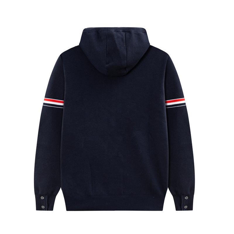 TB JL Double-Sleeve Hooded Knit Sweater Jacket – Warm, Fashionable, Versatile Zipper Style for Couples