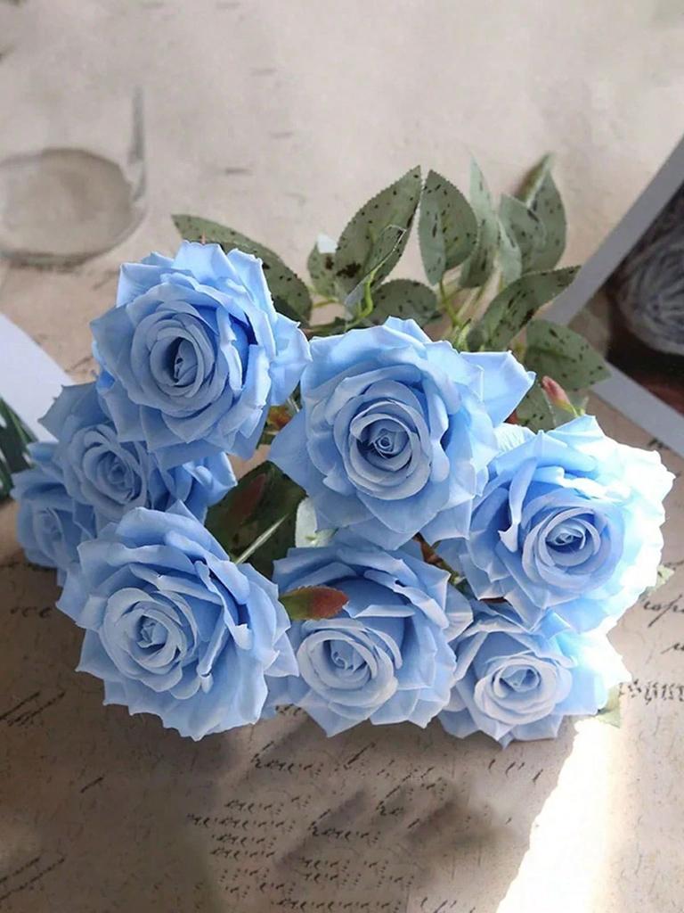 9/18/36 Teste Rose Fiori Artificiali in Seta, Rose Finte con Gambi Lunghi, Mazzi di Rose Finte Realistiche per Decorazioni Matrimoniali