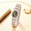 Women's stylish and luxurious diamond-encrusted quartz watch Oval dial for everyday wear, dates, anniversaries, Christmas gifts