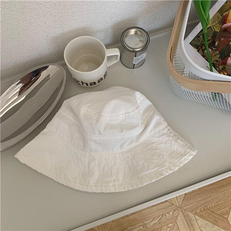 

Стиль Универсальная шляпа Минималистичный однотонный Женские шляпы от солнца Рыбацкая белый