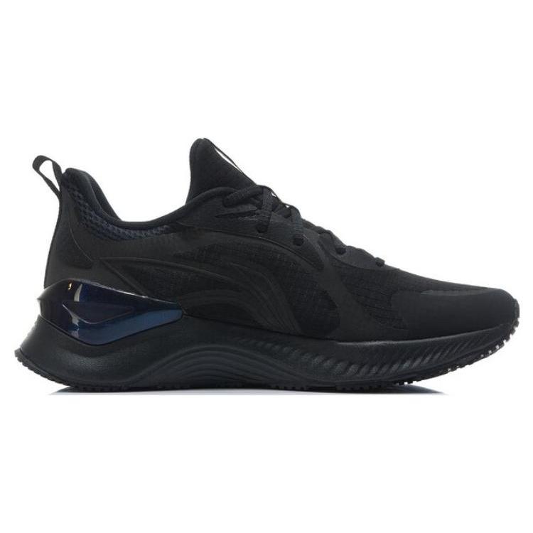 New LiNing YueYing Element Cushioned Slip Resistant Breathable Low Top Marathon Running Shoes Men's Black ARHT047-2