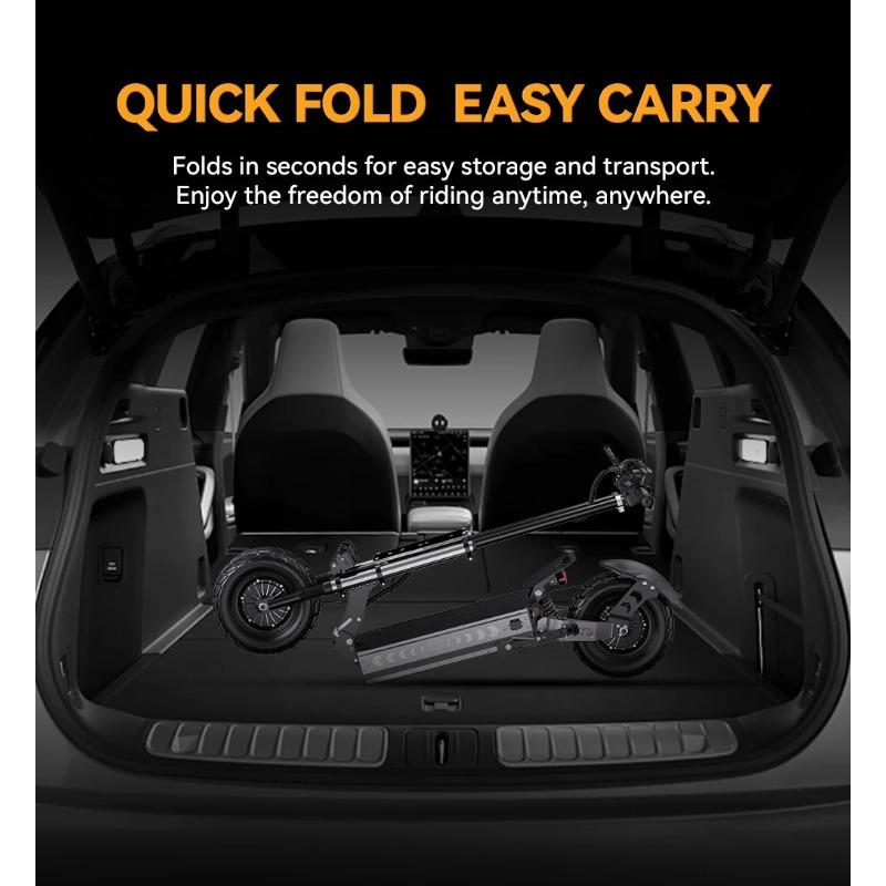 T90 E Scooters 4200W Motor 60 V31.2AH Battery Hydraulic Braking Shock Absorption Fold Electric Scooters 13-Inch Off-Road Tires