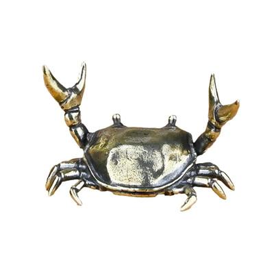 Crab Ornament Alloy Weightlifting Crab Pen Holder Cute Animal Shape Desk Organizer for Home Office School