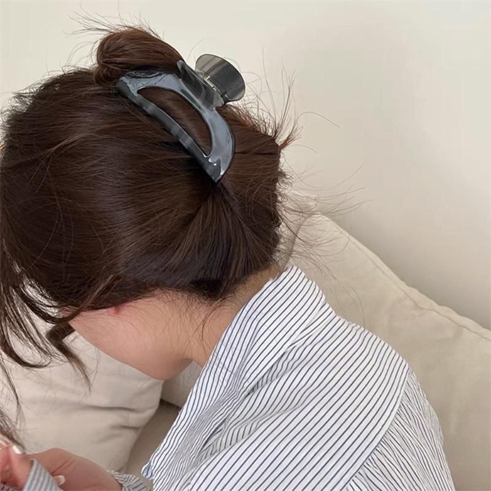 

Fairy Acetic Acid Hair Grab Clip Luxury Geometry Korean Style Hair Claw Female Hair Claw Shark Clip E